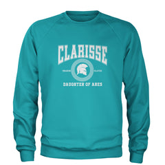 Clarisse Daughter of Ares Battle Ready Adult Crewneck Sweatshirt Teal