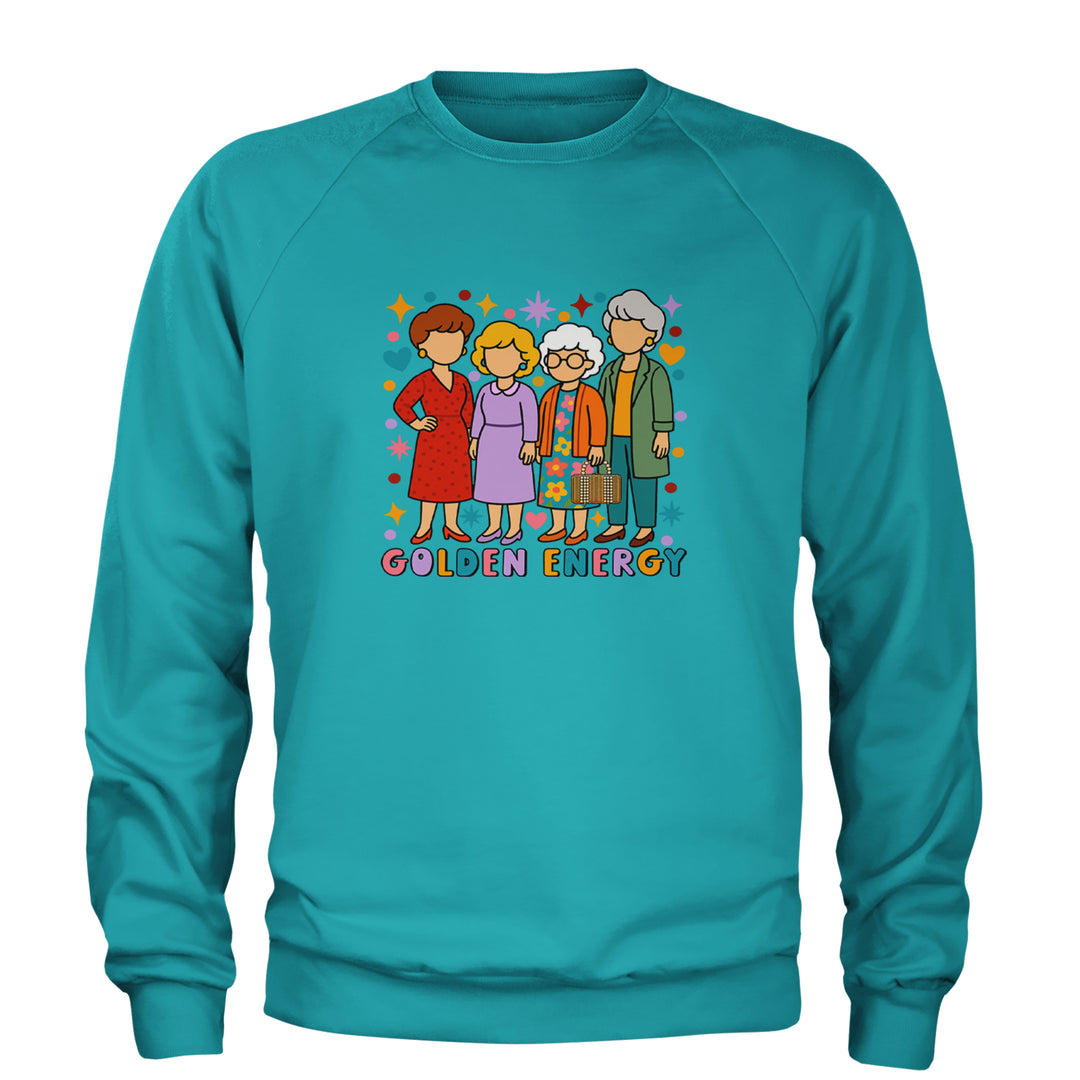 Golden Forever Golden Girls Adult Crewneck Sweatshirt Teal