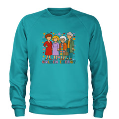 Golden Forever Golden Girls Adult Crewneck Sweatshirt Teal