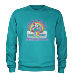 Undiagnosed But Something Is Definitely Wrong Adult Crewneck Sweatshirt Teal