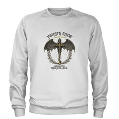 Fourth Wing Dragon Rider Vintage Basgiath War College Adult Crewneck Sweatshirt White