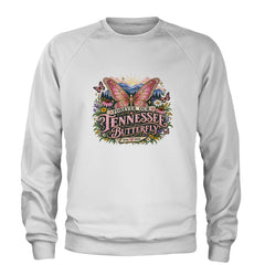 Forever Our Tennessee Butterfly Dolly Adult Crewneck Sweatshirt White
