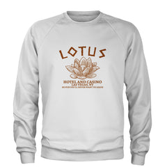 Lotus Hotel and Casino Adult Crewneck Sweatshirt White
