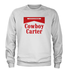 Cowboy Karter Country Act Two Adult Crewneck Sweatshirt White
