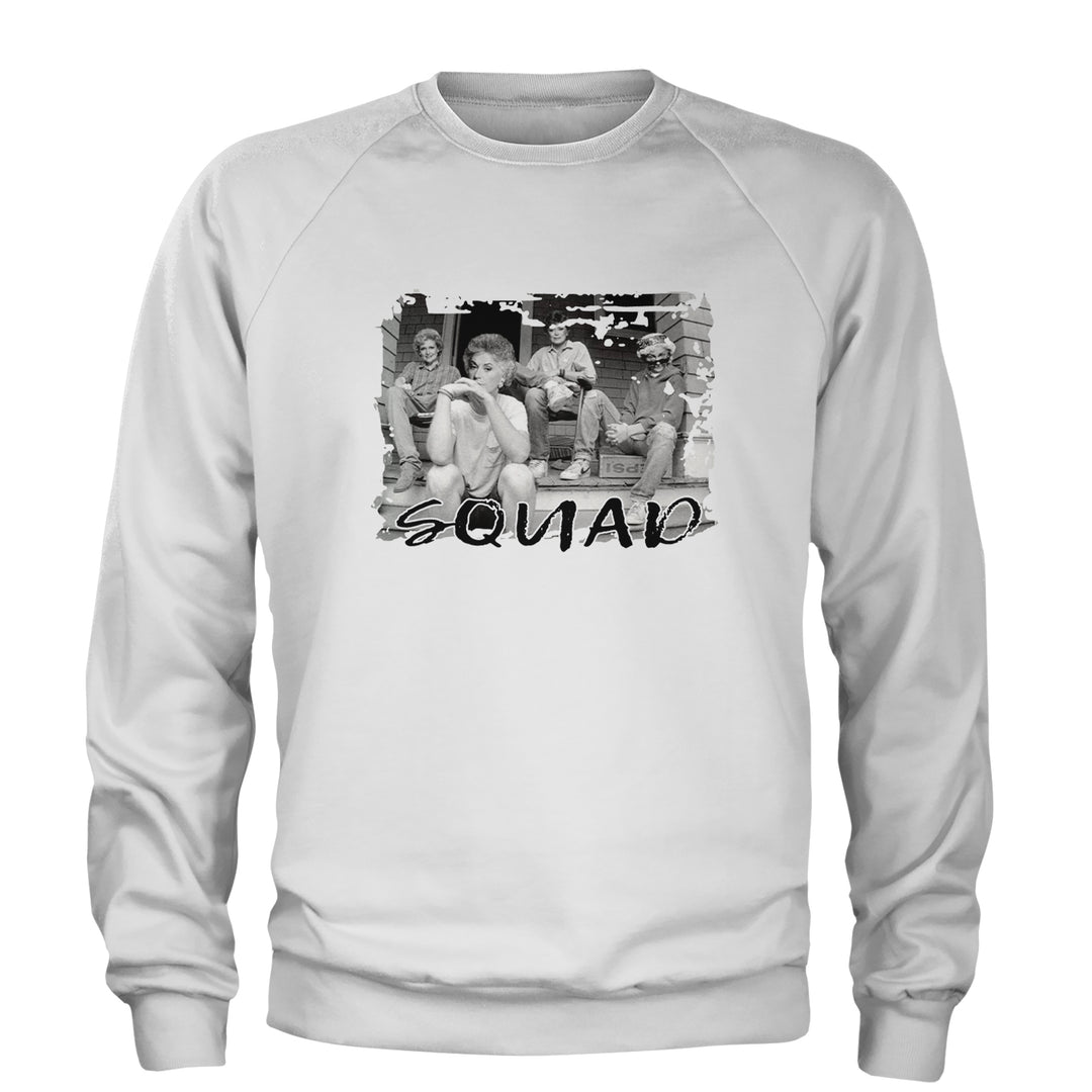 Squad Golden Girls Adult Crewneck Sweatshirt White