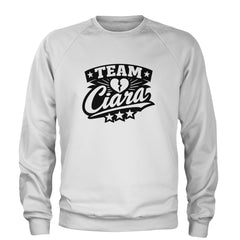 Team Ciara Scamanda Broken Heart Adult Crewneck Sweatshirt White