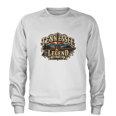 Tennessee Legend Country Music Dolly Adult Crewneck Sweatshirt White