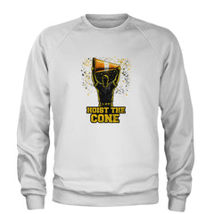 Hoist The Cone Pittsburgh Pride Adult Crewneck Sweatshirt White