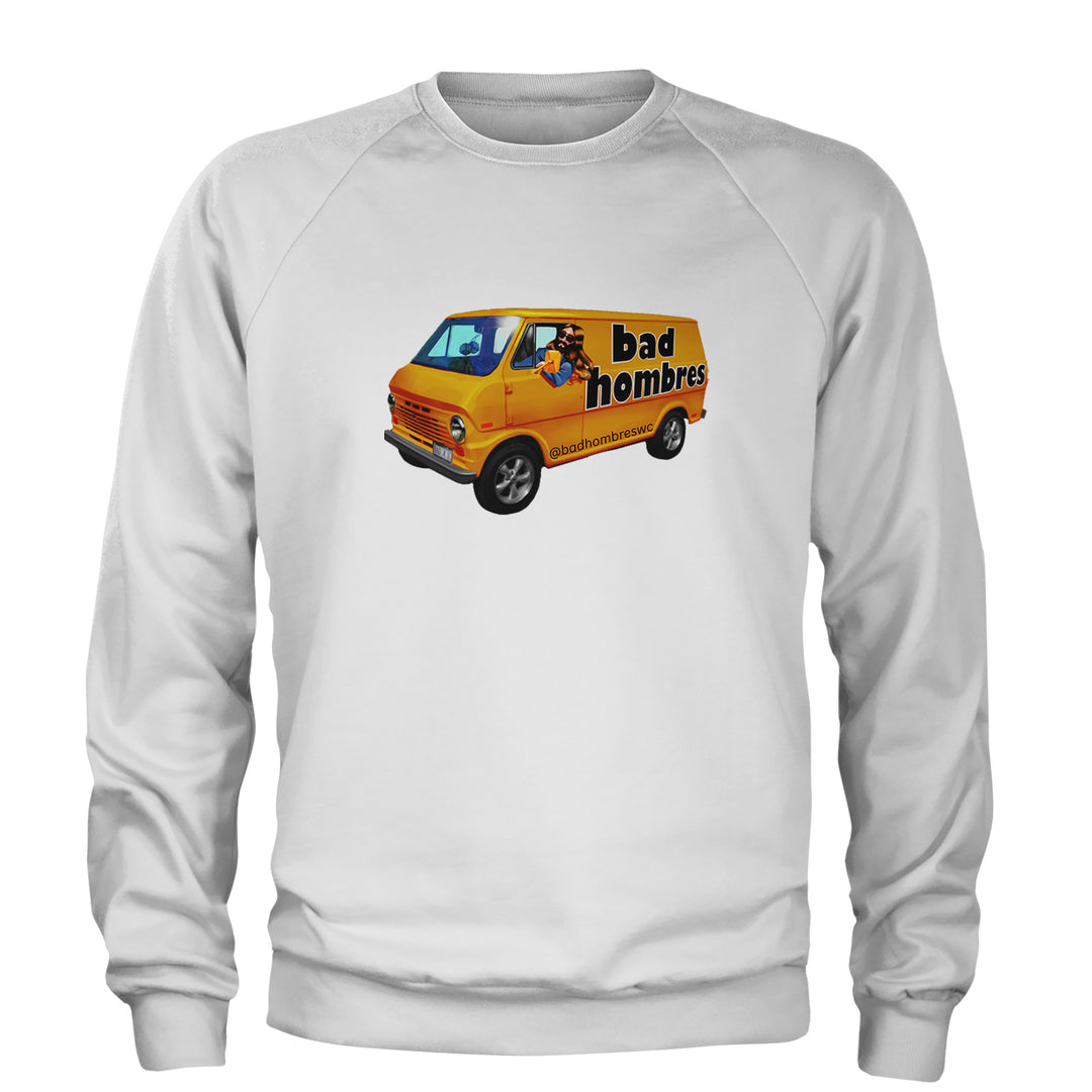 Bad Hombres Van West Chester Band Adult Crewneck Sweatshirt White