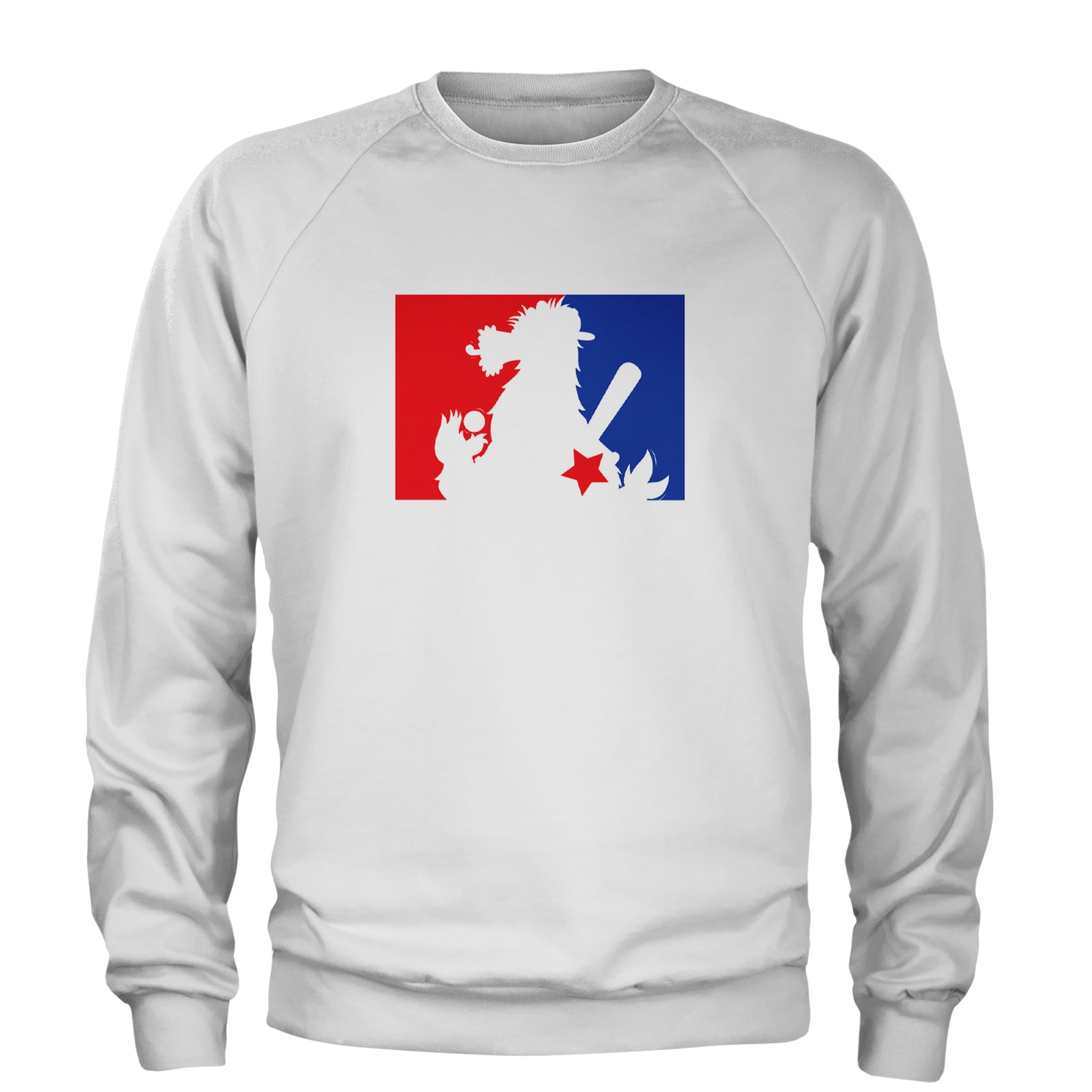 Philly Baseball Phan Adult Crewneck Sweatshirt White