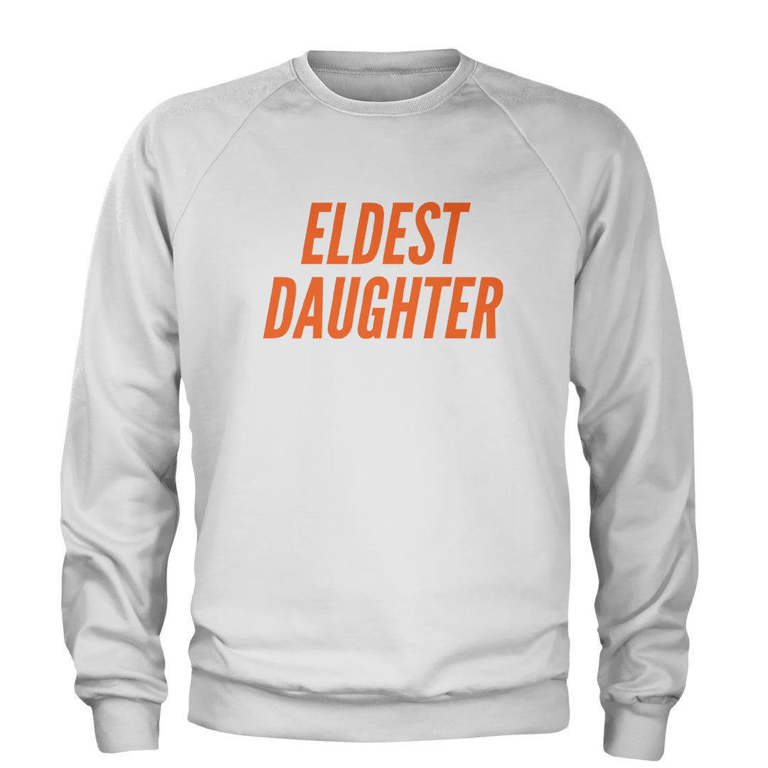 Eldest Daughter Adult Crewneck Sweatshirt White
