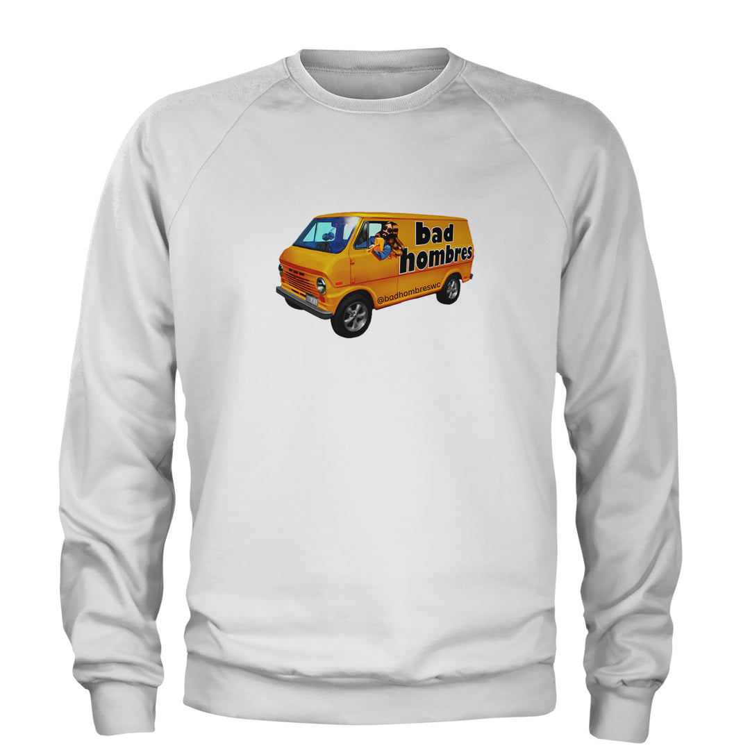 Bad Hombres Van West Chester Band Adult Crewneck Sweatshirt White