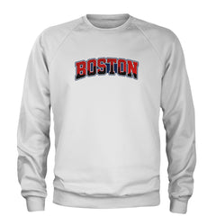 Boston City Pride Skyline Adult Crewneck Sweatshirt White