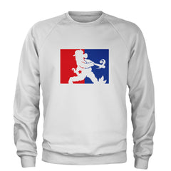 Batter Up Philly Baseball Phan Adult Crewneck Sweatshirt White