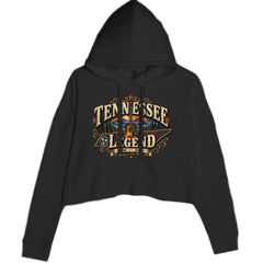 Tennessee Legend Country Music Dolly Cropped Hoodie Sweatshirt Black