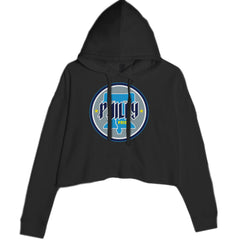 Philly Pride Liberty Bell Cropped Hoodie Sweatshirt Black