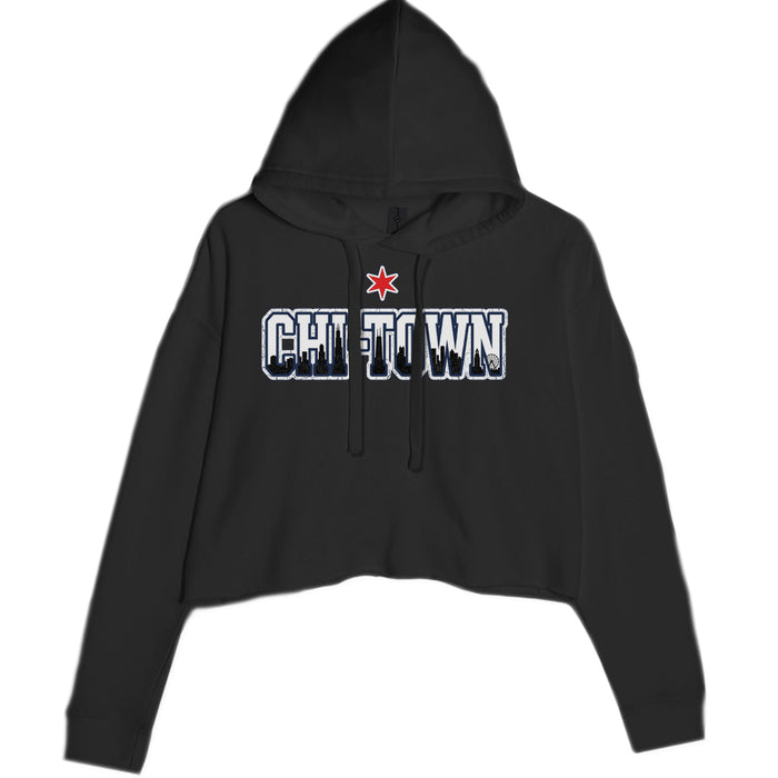 Chicago Chi-Town City Pride Cropped Hoodie Sweatshirt