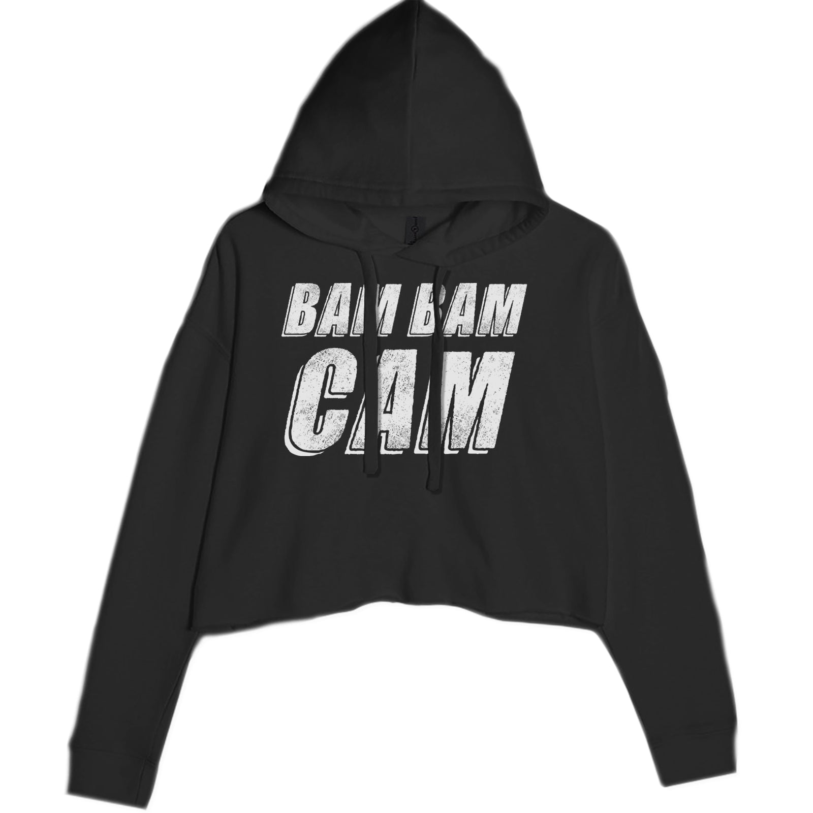 Bam Bam Cam Cropped Hoodie Sweatshirt Black