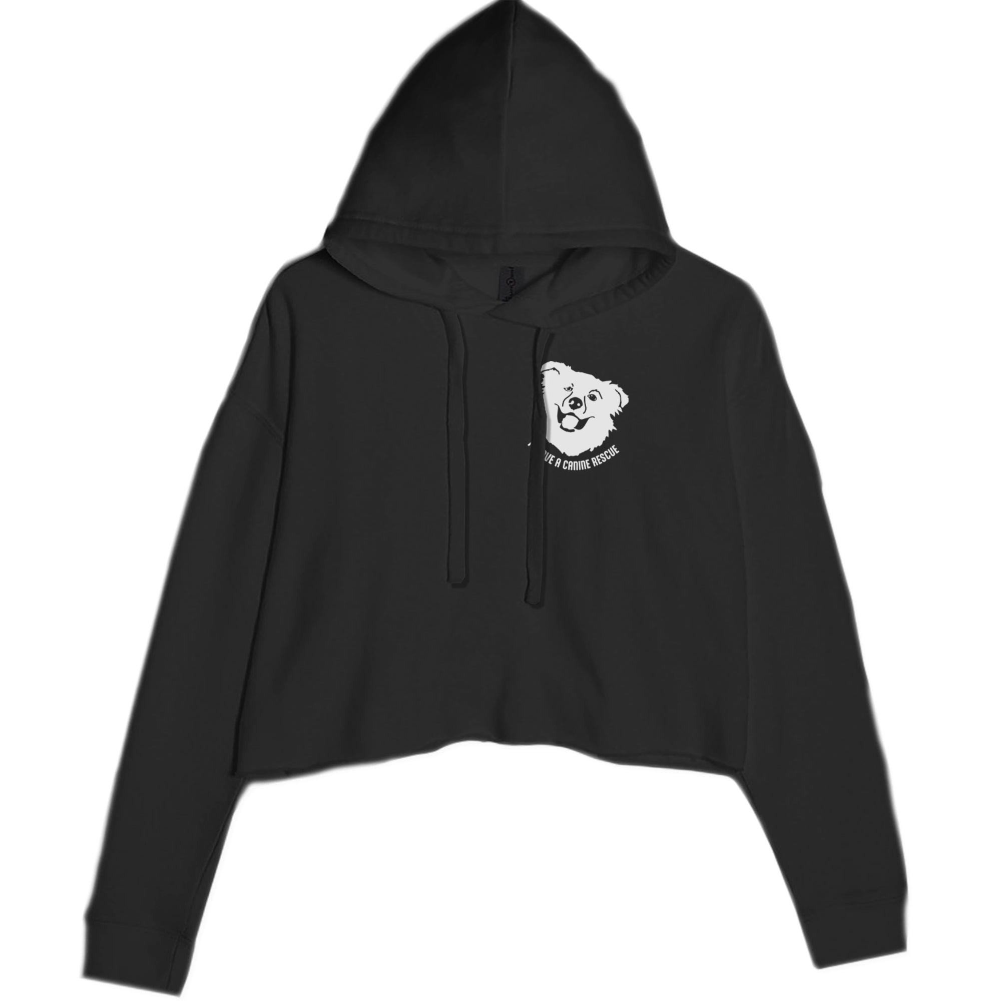 TLC Chelsea's Barking Back Cropped Hoodie Sweatshirt Black