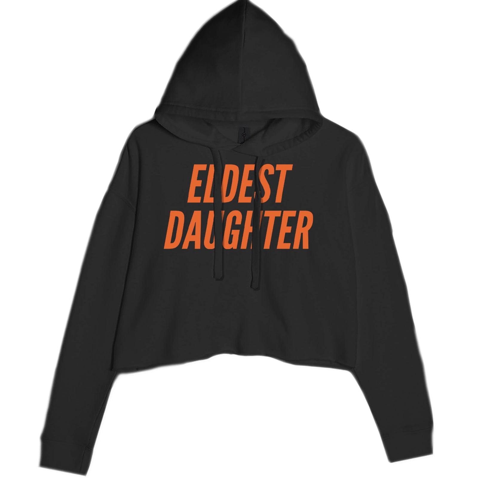 Eldest Daughter Cropped Hoodie Sweatshirt Black