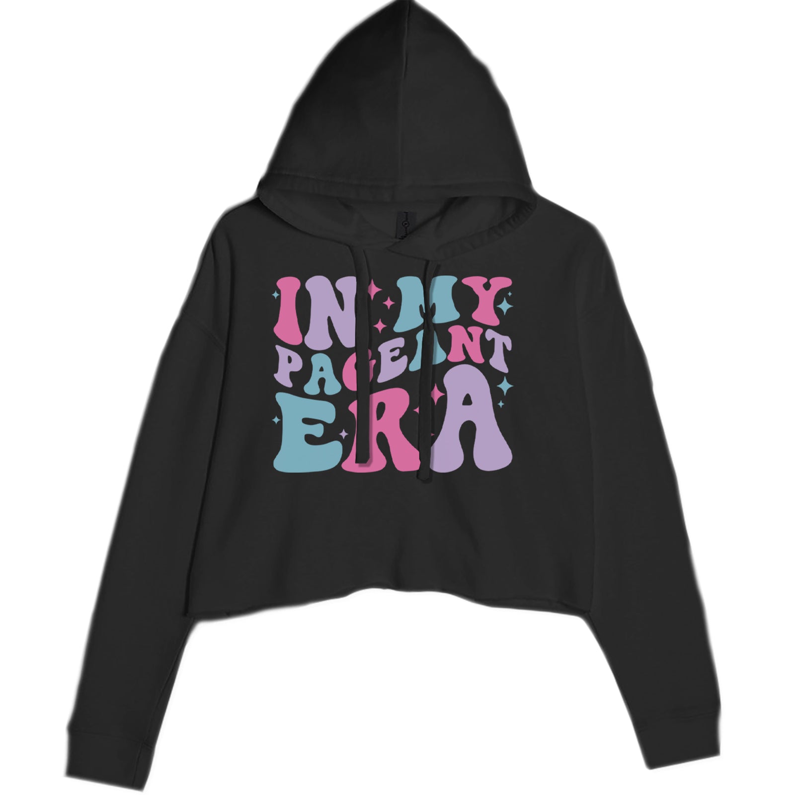 In My Pageant Era Cropped Hoodie Sweatshirt Black