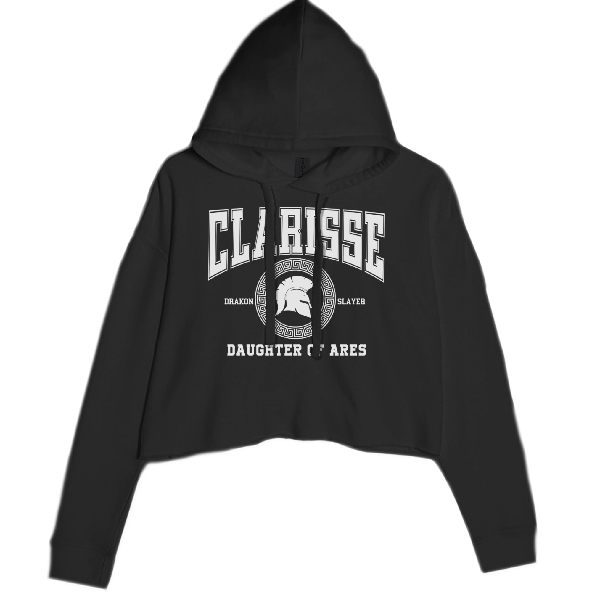 Clarisse Daughter of Ares Battle Ready Cropped Hoodie Sweatshirt Black