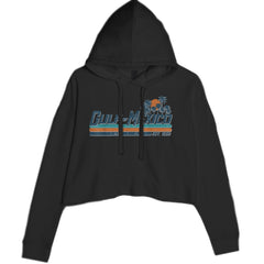 Gulf Of Mexico Established Year 1550 Cropped Hoodie Sweatshirt Black