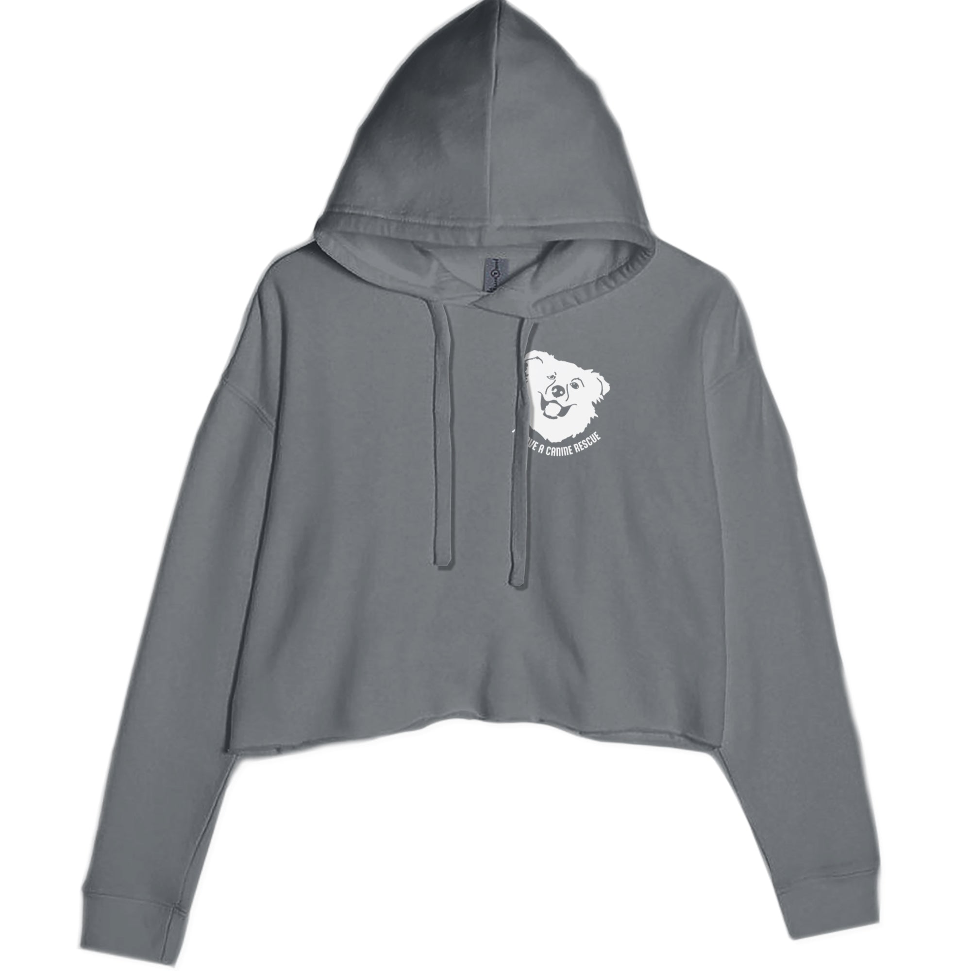 TLC Chelsea's Barking Back Cropped Hoodie Sweatshirt Charcoal Grey