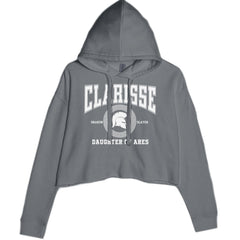 Clarisse Daughter of Ares Battle Ready Cropped Hoodie Sweatshirt Charcoal Grey