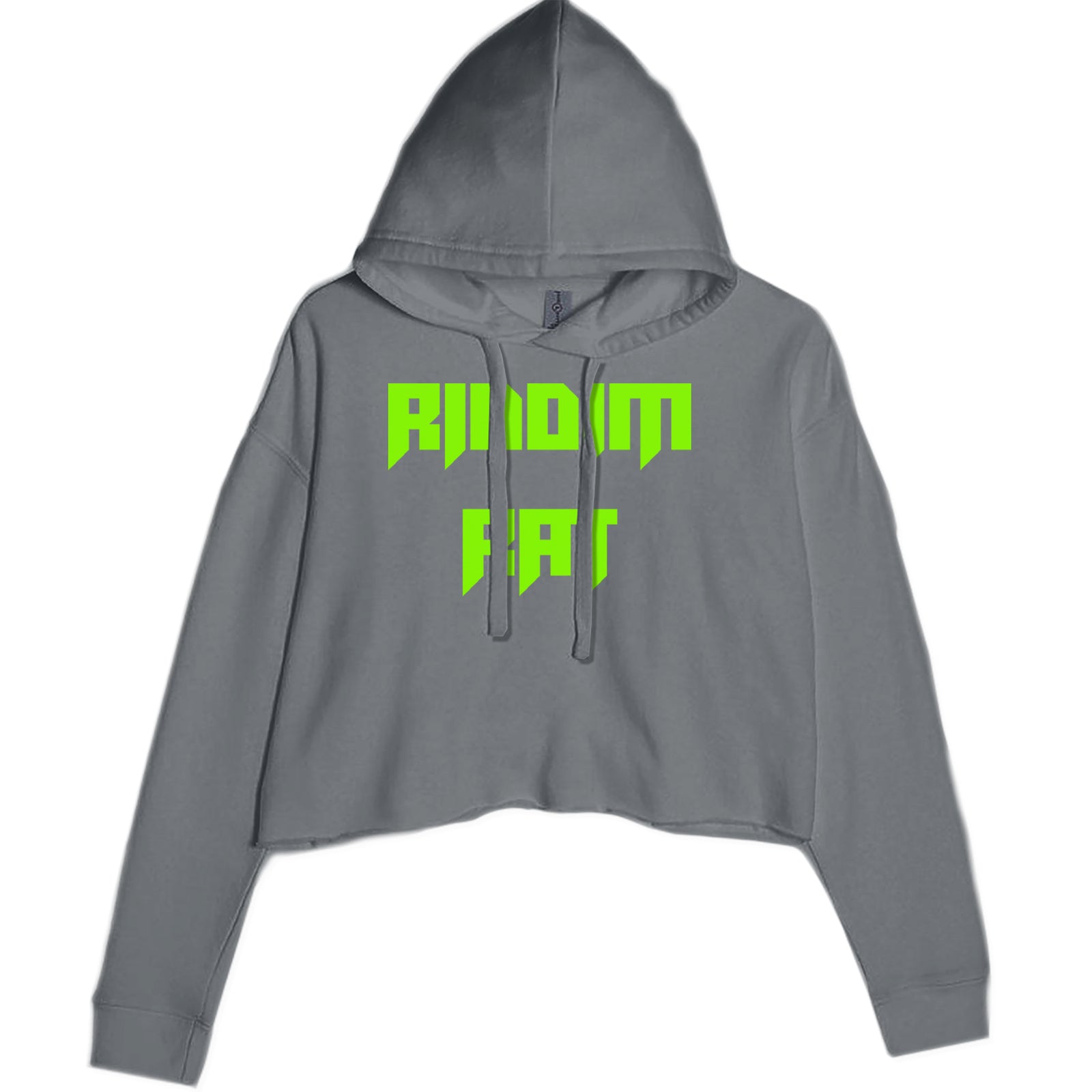 Riddim Rat Rhythm Club Rave EDM Cropped Hoodie Sweatshirt Black