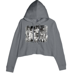 Squad Golden Girls Cropped Hoodie Sweatshirt Charcoal Grey