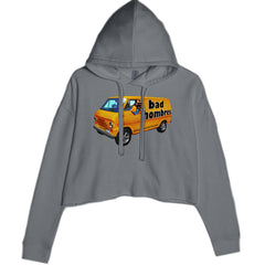 Bad Hombres Van West Chester Band Cropped Hoodie Sweatshirt Charcoal Grey