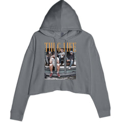 Golden Girls Thug Life Street Cropped Hoodie Sweatshirt Charcoal Grey