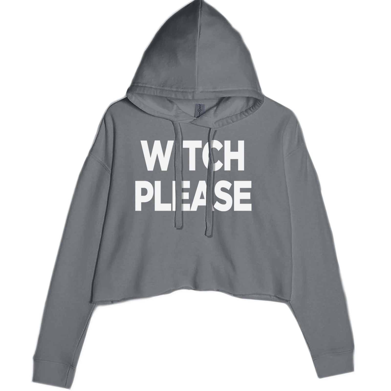 Witch Please  Cropped Hoodie Sweatshirt Black