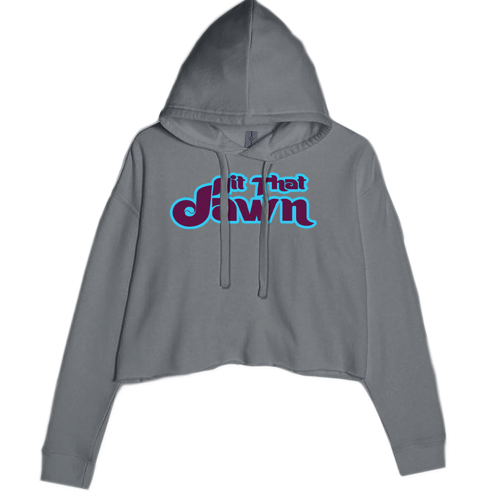 Hit That Jawn Philly Baseball Cropped Hoodie Sweatshirt