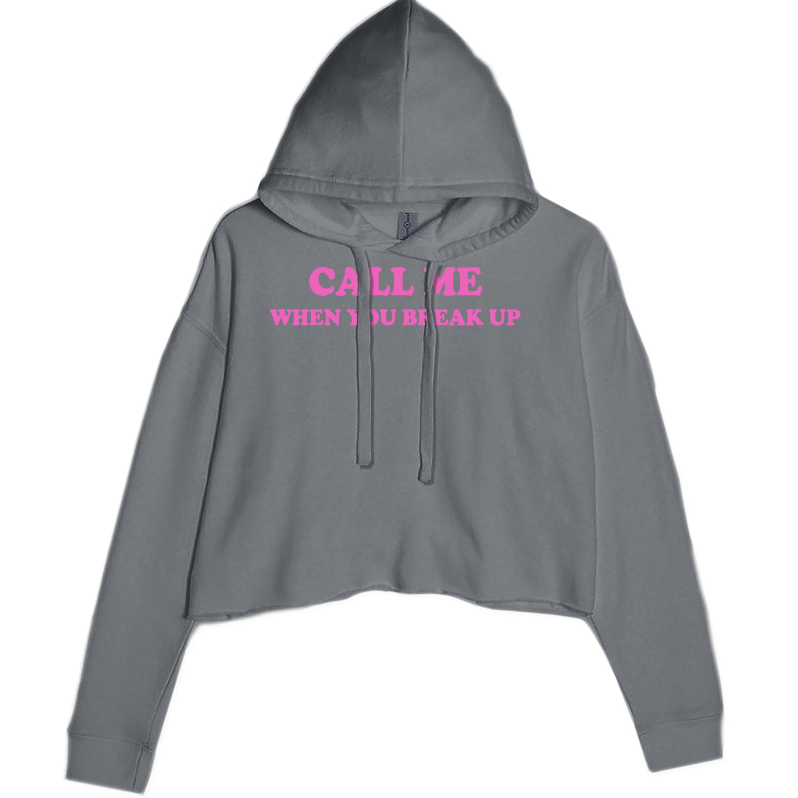 Call ME When You Break Up Cropped Hoodie Sweatshirt Black