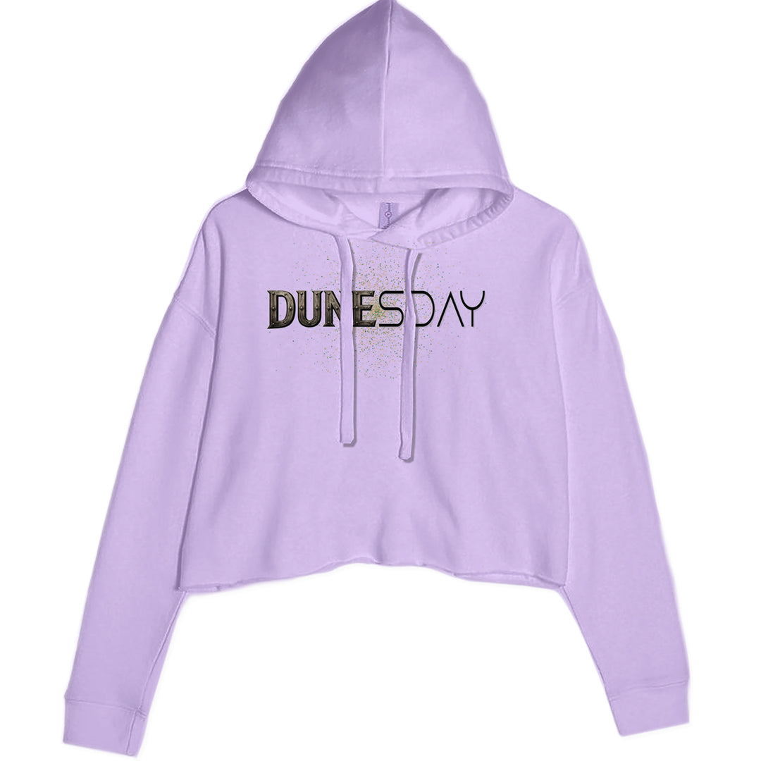 DunesDay Desert Apocolypse Cropped Hoodie Sweatshirt Lavender