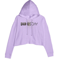 DunesDay Desert Apocolypse Cropped Hoodie Sweatshirt Lavender