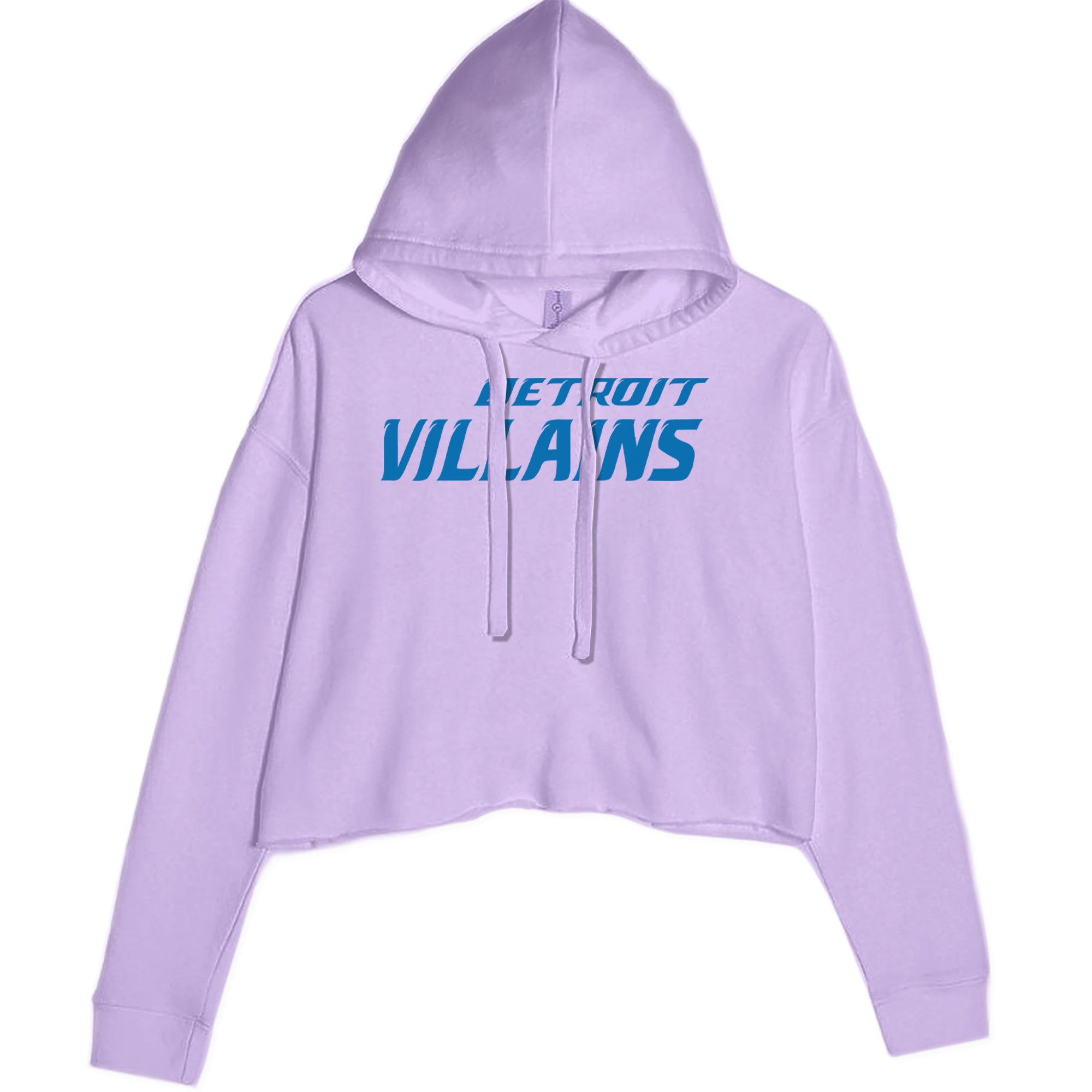 Detroit Villains Grit Football Cropped Hoodie Sweatshirt Lavender