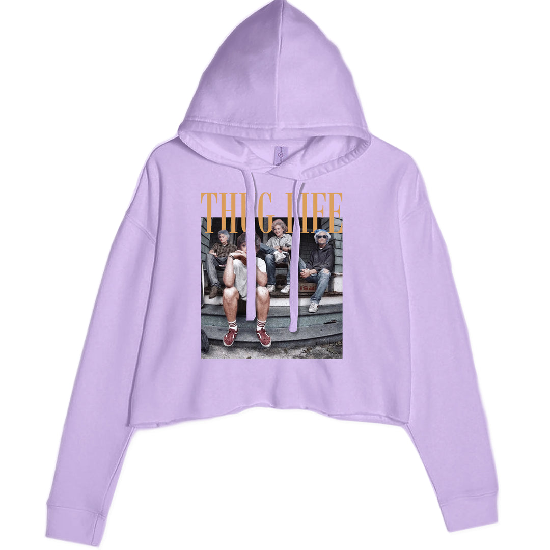Golden Girls Thug Life Street Cropped Hoodie Sweatshirt Lavender