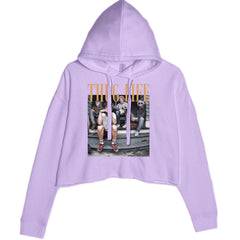 Golden Girls Thug Life Street Cropped Hoodie Sweatshirt Lavender