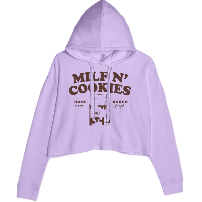 Milf And Cookies Cropped Hoodie Sweatshirt