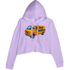 Bad Hombres Van West Chester Band Cropped Hoodie Sweatshirt Lavender