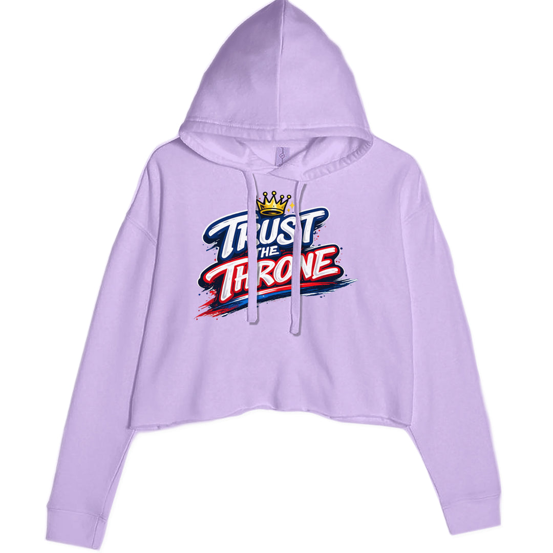Trust The Throne Crown Philly Hoops Cropped Hoodie Sweatshirt Lavender
