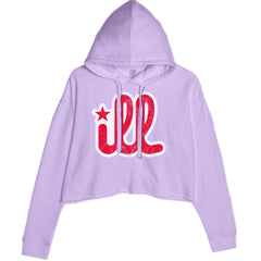 ILL Vintage It's A Philly Thing Cropped Hoodie Sweatshirt Lavender