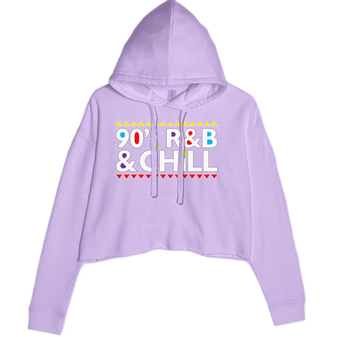 90s R&amp;B and Chill Retro Throwback Cropped Hoodie Sweatshirt Lavender