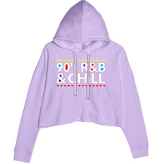 90s R&amp;B and Chill Retro Throwback Cropped Hoodie Sweatshirt Lavender