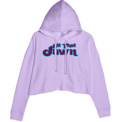 Hit That Jawn Philly Baseball Cropped Hoodie Sweatshirt Lavender