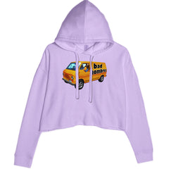 Bad Hombres Van West Chester Band Cropped Hoodie Sweatshirt Lavender
