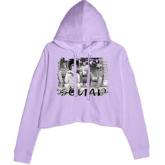 Squad Golden Girls Cropped Hoodie Sweatshirt Lavender